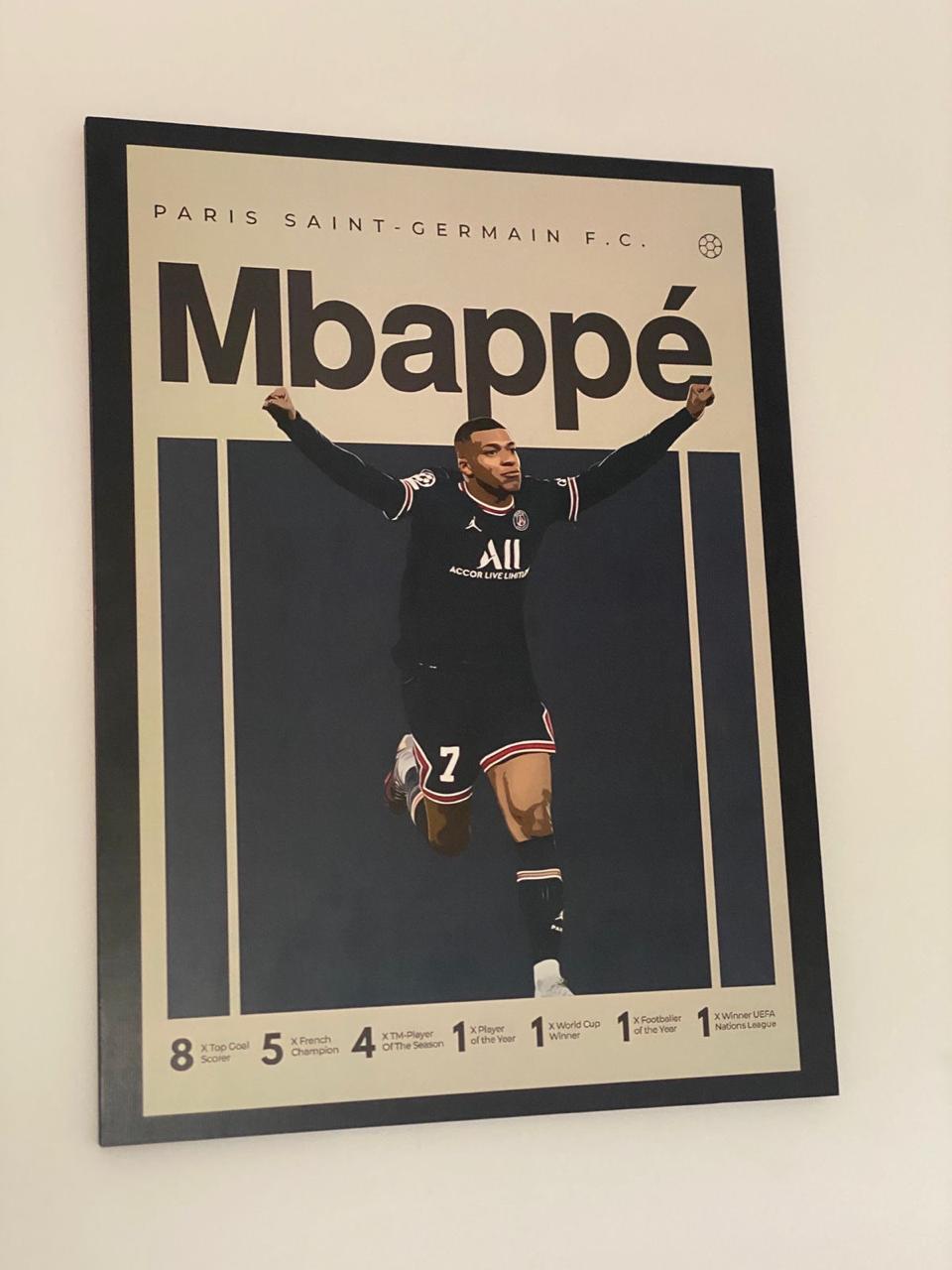 Cuadro editorial Mbappé — serie futbolistas estrella