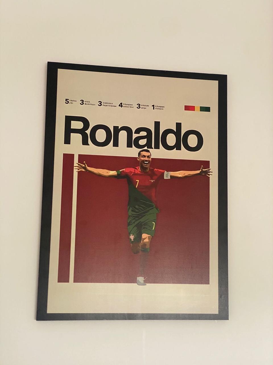 Cuadro editorial Cristiano Ronaldo — serie futbolistas estrella