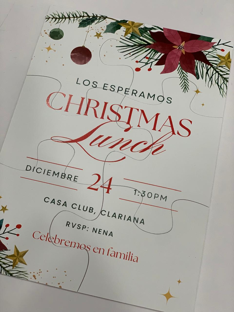 Tarjeta Christmas Lunch